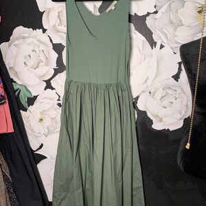 Khaki olive green casual dress from LOFT sz 12